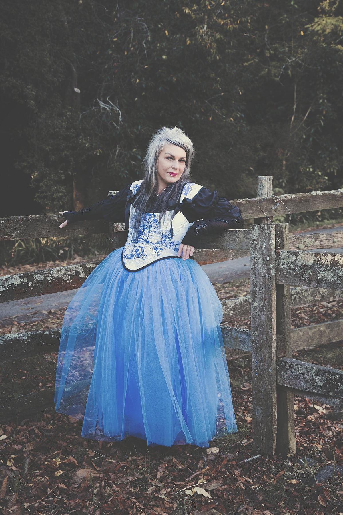 China Blue Corset Stay